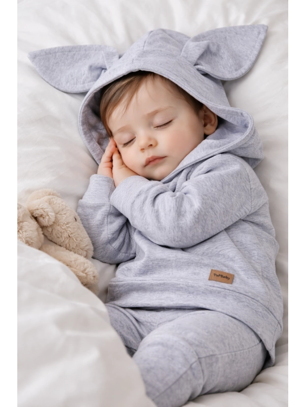 Szary set - dres króliczek - Basic